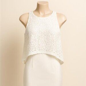 Lace overlay midi dress- Venus size S